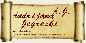 Andrijana Jegreški vizit kartica
